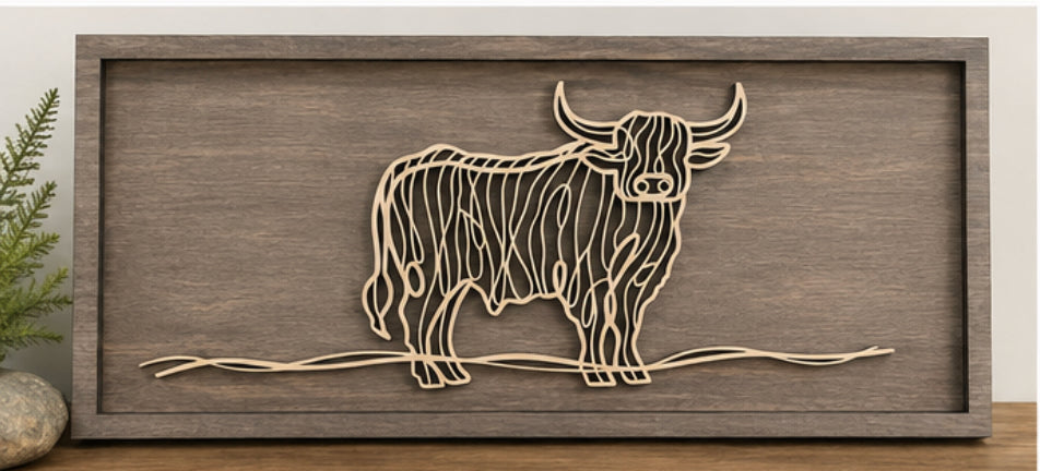 Highland Cow Wall Art